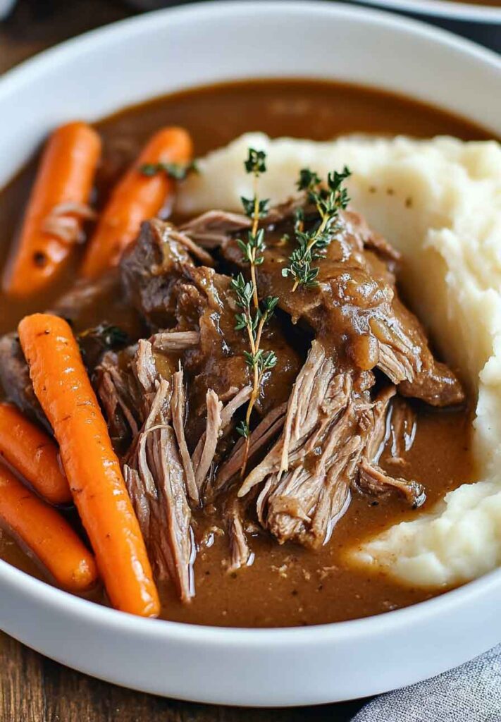 Ingredients for Slow Cooker Garlic Herb Pot Roast