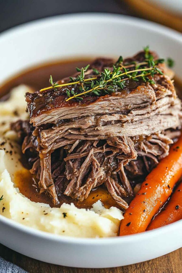 Slow Cooker Garlic Herb Pot Roast