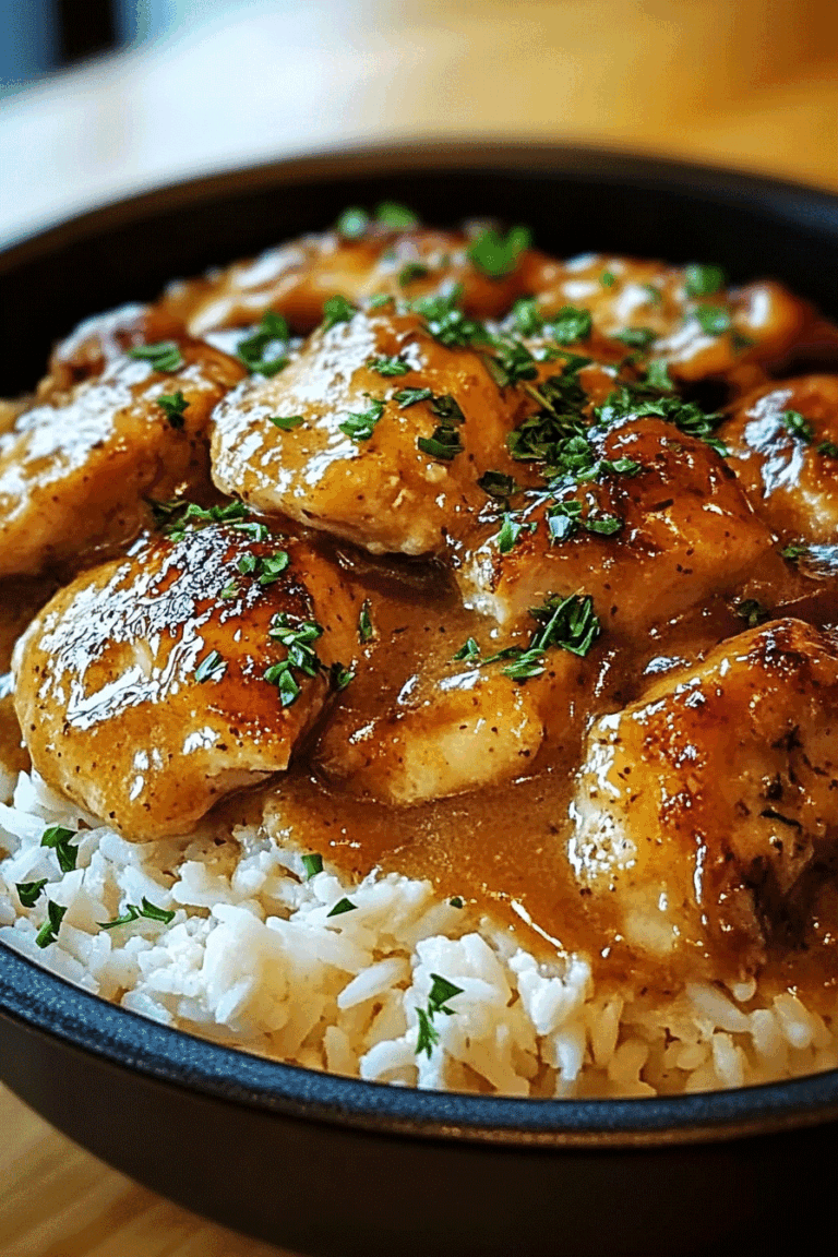 Smothered Chicken And Rice