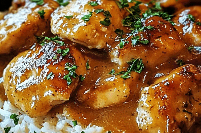 Smothered Chicken And Rice