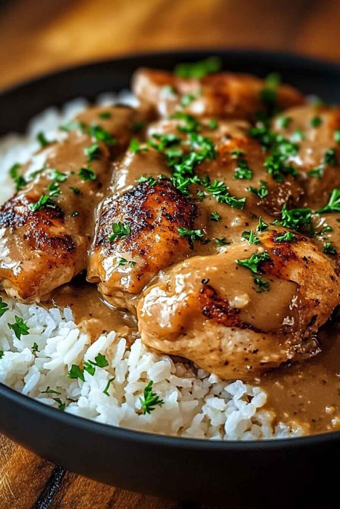 Ingredients for Smothered Chicken and Rice