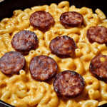 Spicy BBQ Cheddar Mac with Smoked Sausage