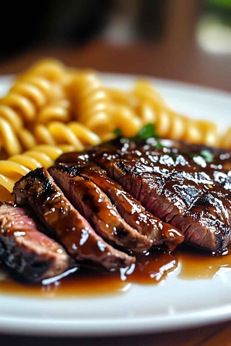 Sticky Honey Garlic Steak And Rotini
