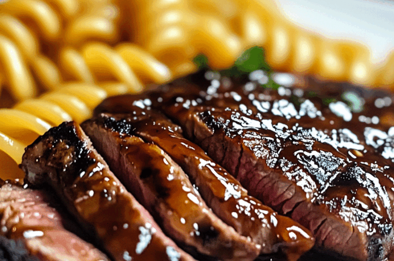 Sticky Honey Garlic Steak And Rotini