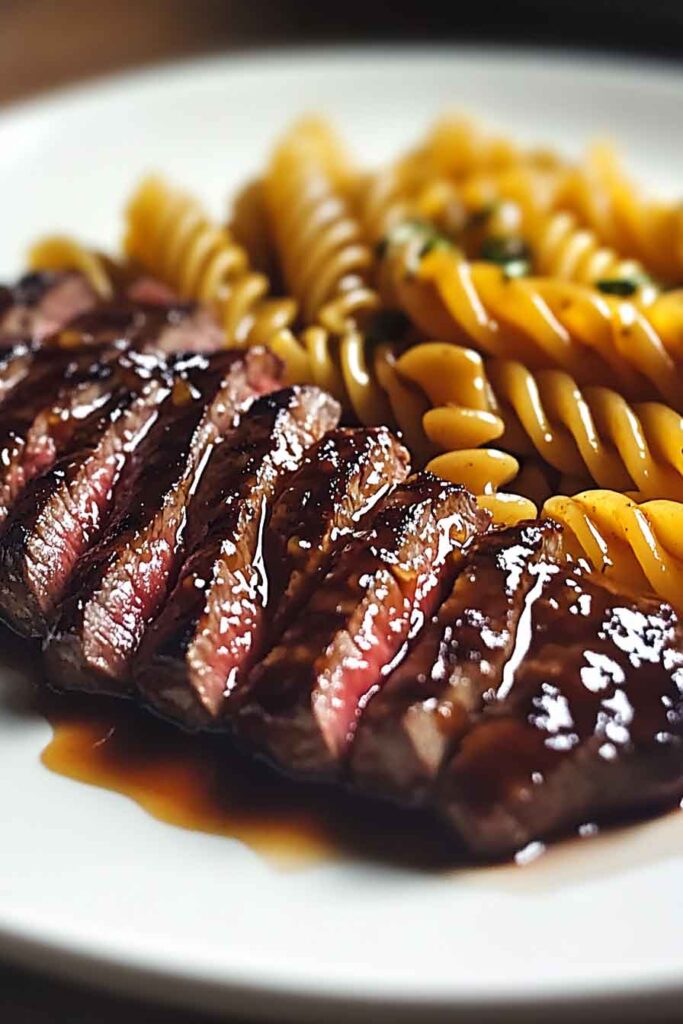 Ingredients for Sticky Honey Garlic Steak and Rotini