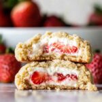 Strawberry Cheesecake Stuffed Cookies