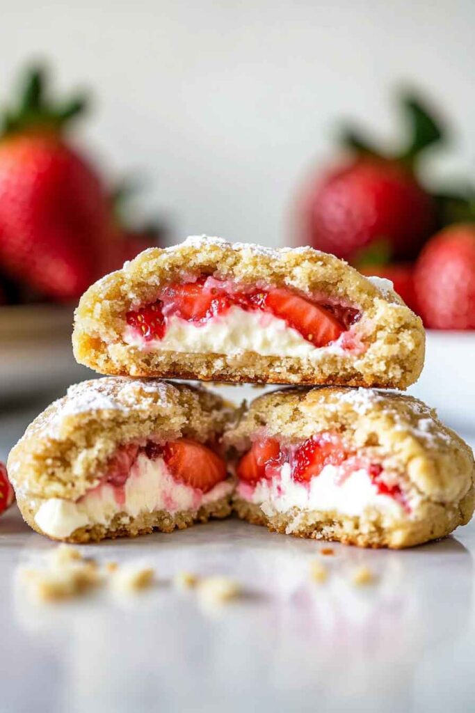 How to Make Strawberry Cheesecake Stuffed Cookies