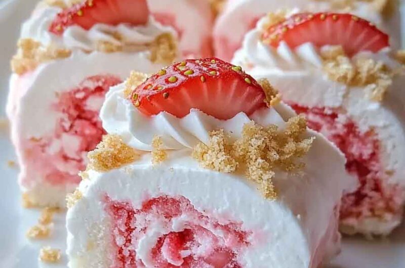 Strawberry Shortcake Cheesecake Rolls