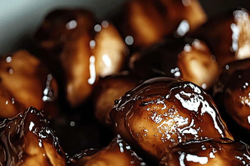 Sweet Smoky Honey Garlic Chicken Bites
