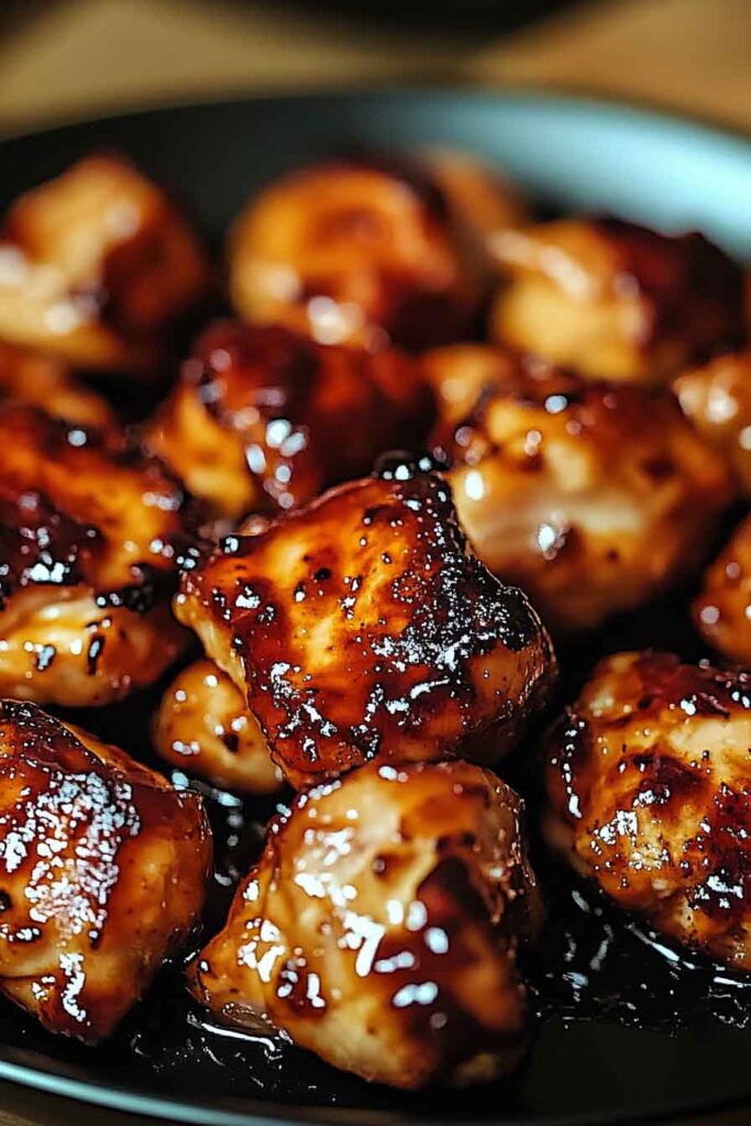Sweet Smoky Honey Garlic Chicken Bites