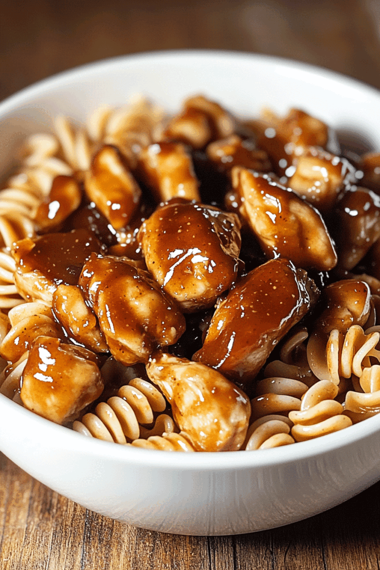 Sweet Spicy Garlic Honey Bbq Chicken Pasta