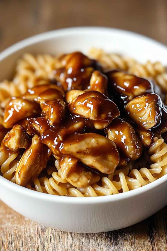 Sweet Spicy Garlic Honey Bbq Chicken Pasta
