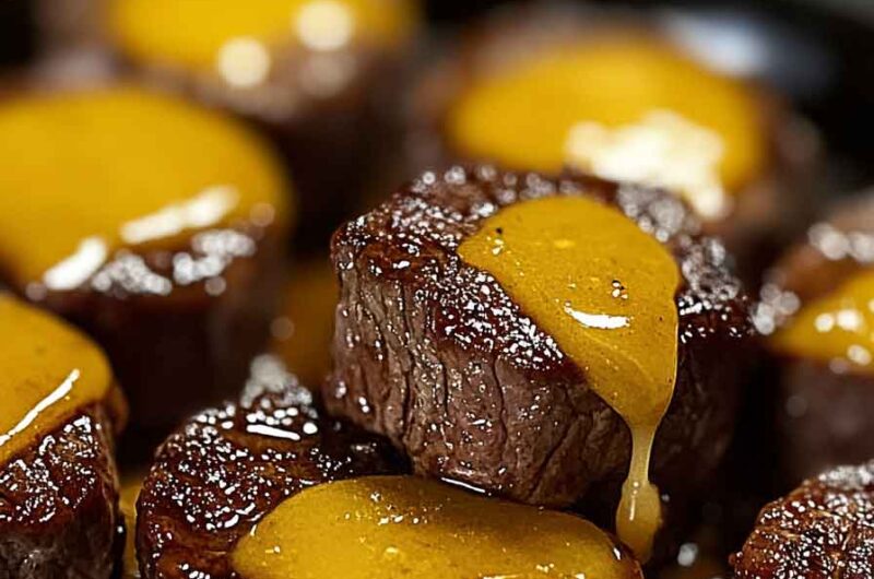 Texas Roadhouse Inspired Cheesy Butter Steak Bites