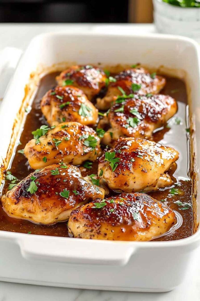 Baked Garlic Brown Sugar Chicken
