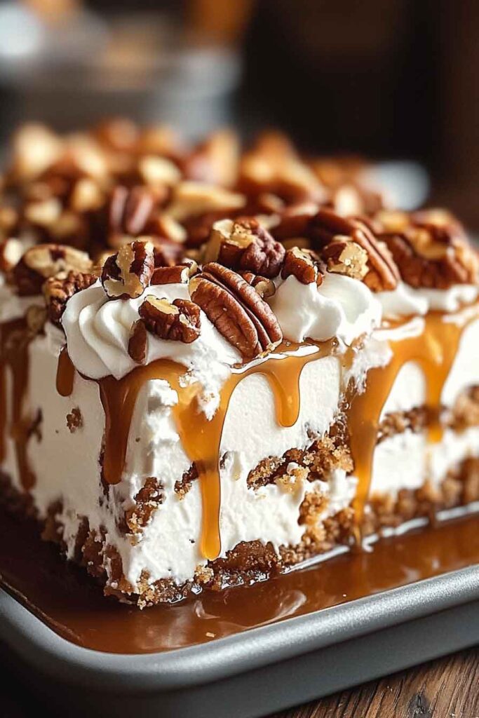 How to Make Butter Pecan Praline Poke Cake