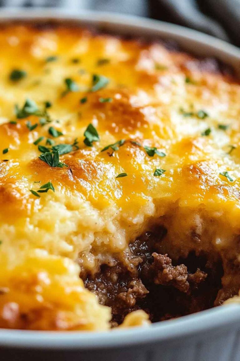 Cheddar Bay Ground Beef Cobbler