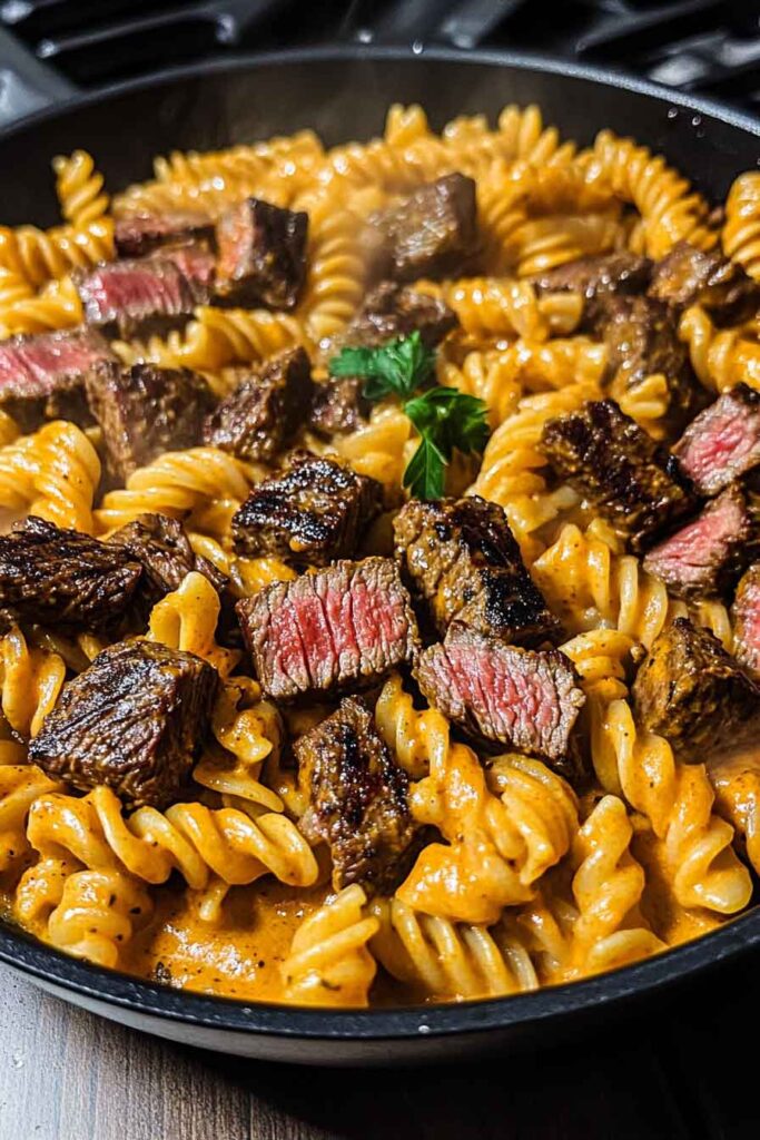 Variations for Cheesy Spicy Cajun Steak Pasta Skillet