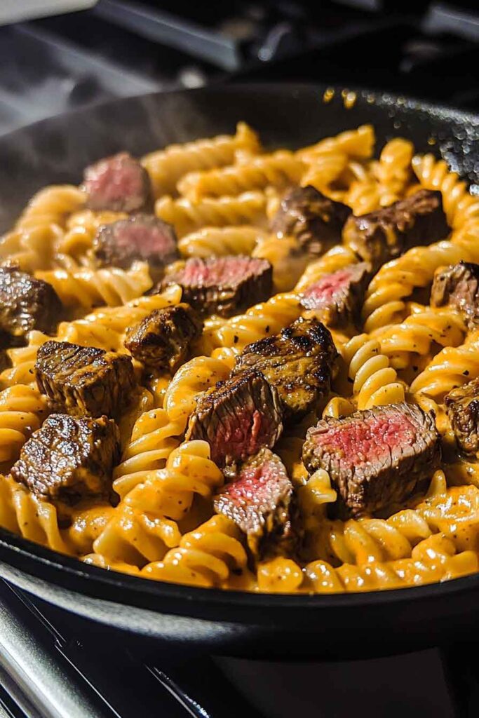 Cheesy Spicy Cajun Steak 