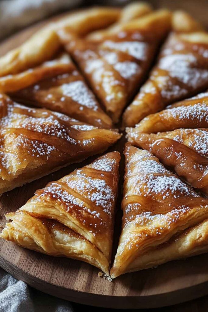 Cinnamon Sugar Crescent Roll Pizza