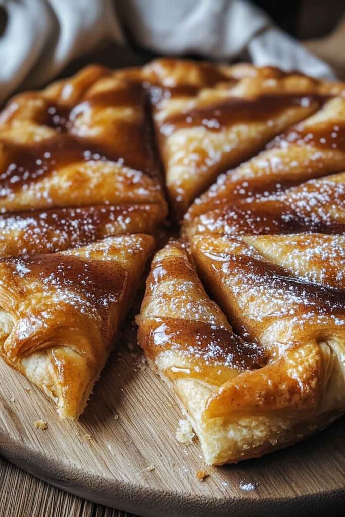 Cinnamon Sugar Crescent Roll Pizza