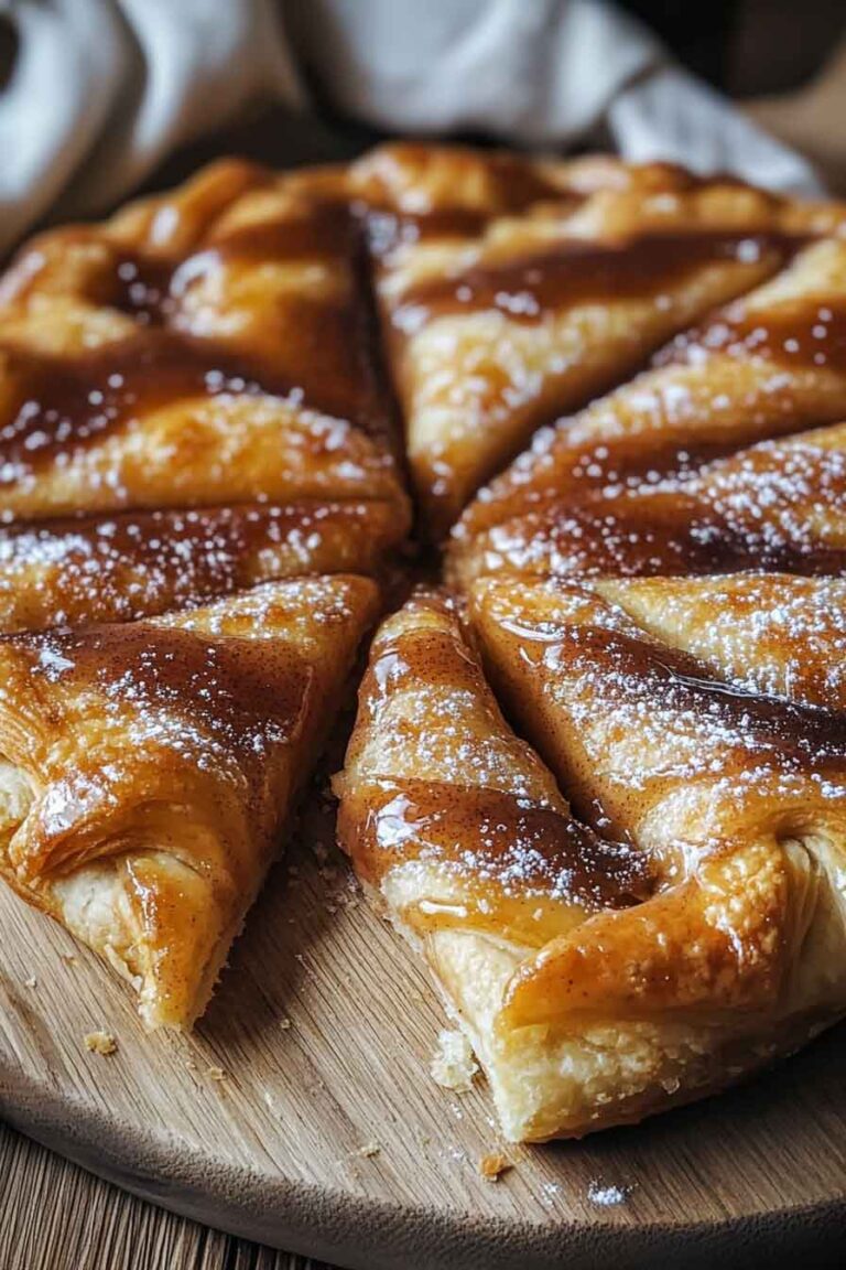 Cinnamon Sugar Crescent Roll Pizza