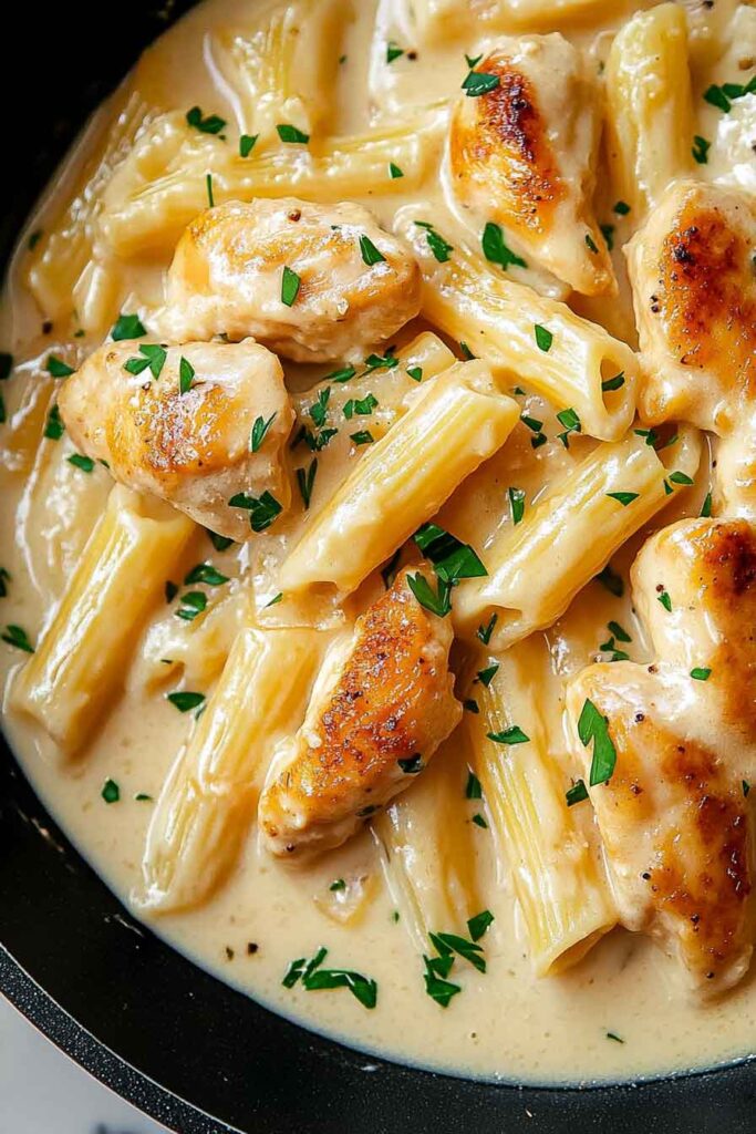 Creamy Honey Garlic Chicken Rigatoni