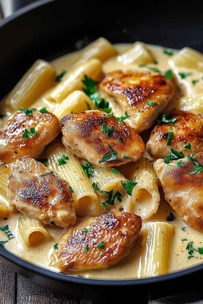 Creamy Honey Garlic Chicken Rigatoni