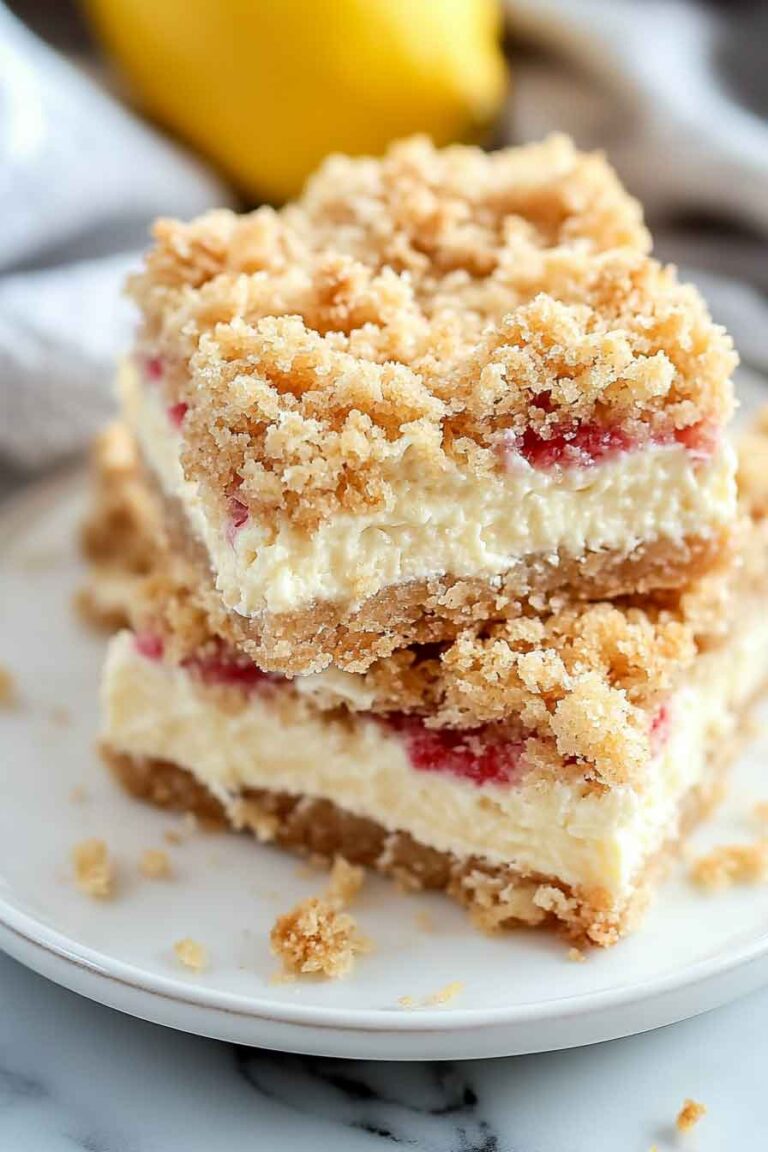Creamy Lemon Cheesecake Crumb Bars