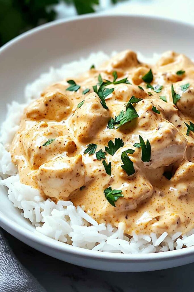 How to Make Creamy Smothered Chicken And Rice 