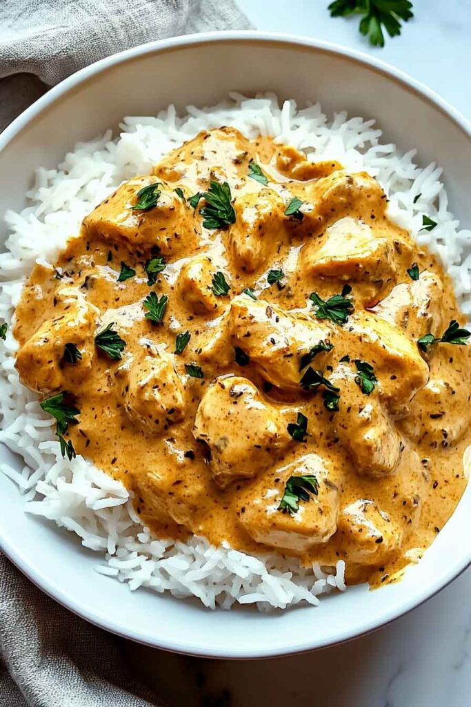 Creamy Smothered Chicken And Rice