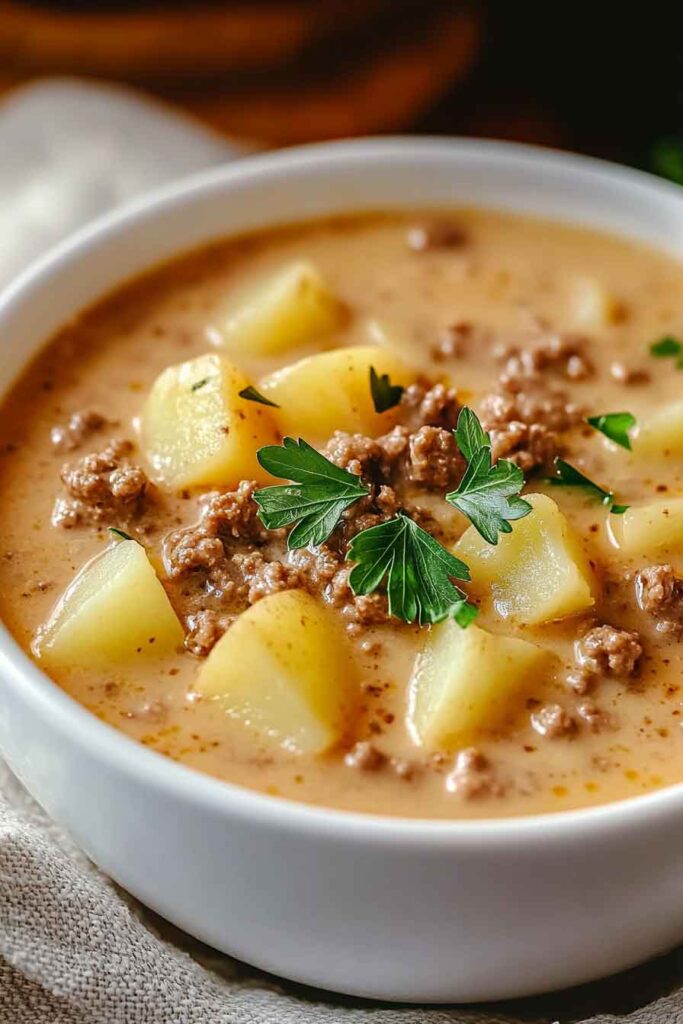 How to Make Crock Pot Hamburger Potato Soup