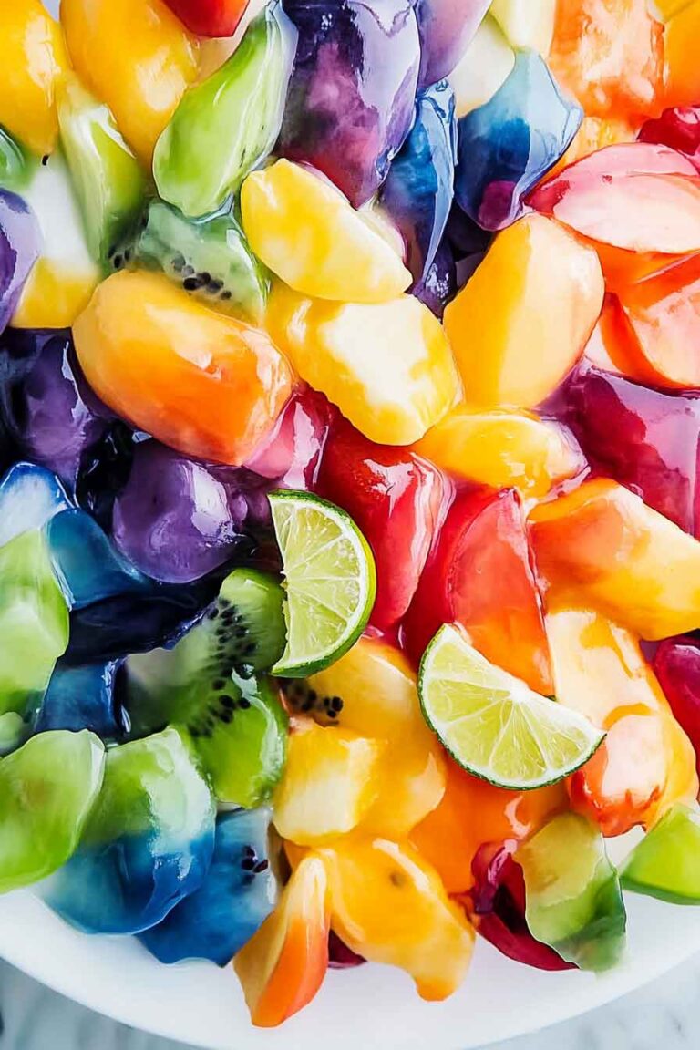 Honey Lime Rainbow Fruit Salad