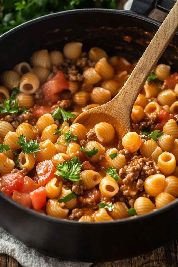 How to Make One Pot Taco Pasta 