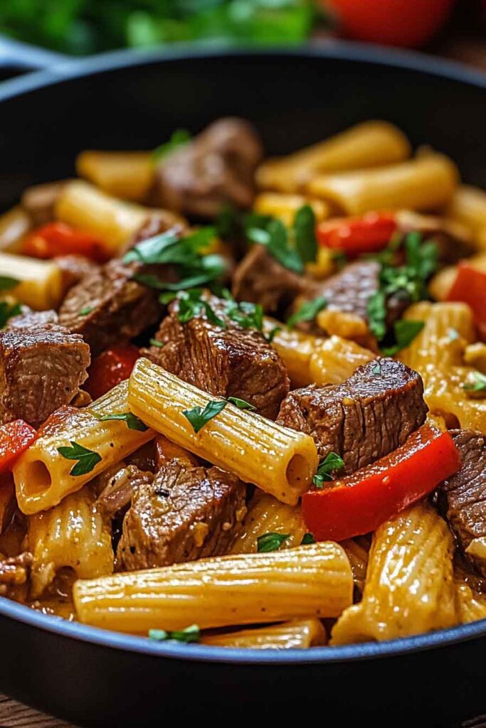 Ingredients for One Pot Zesty Steak Pasta