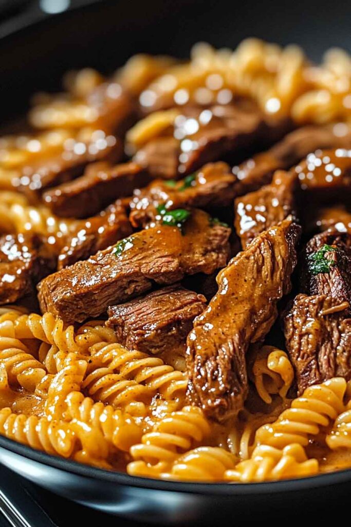 Ingredients for One Skillet Buffalo Ranch Steak Pasta