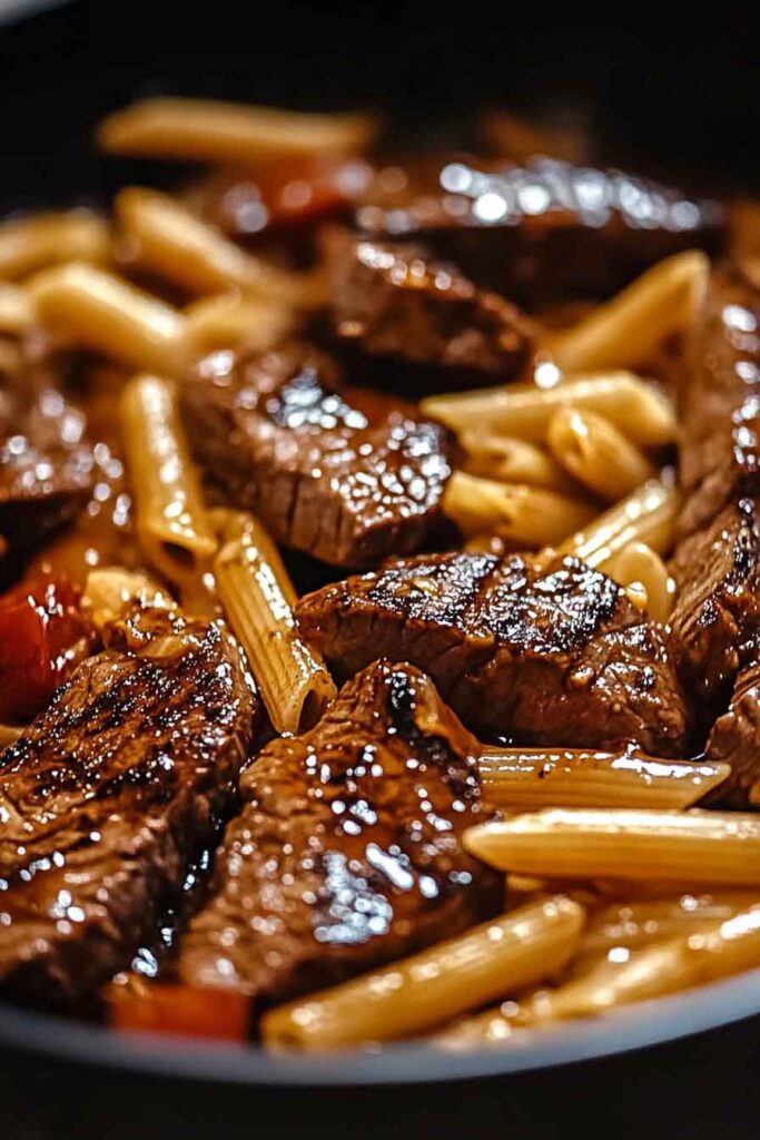 How to Make One Skillet Spicy Honey Steak Pasta