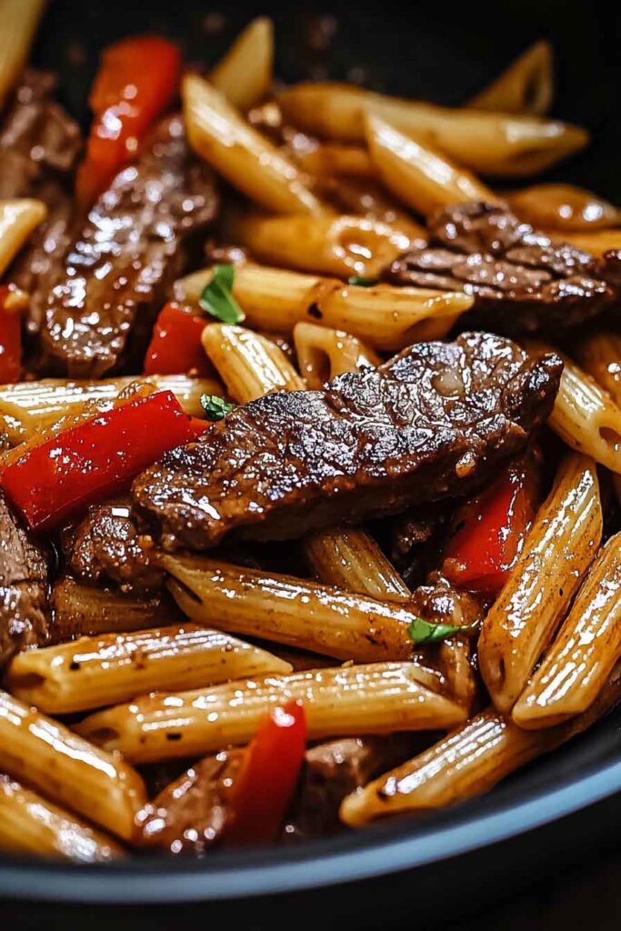Ingredients for Spicy Honey Steak Pasta