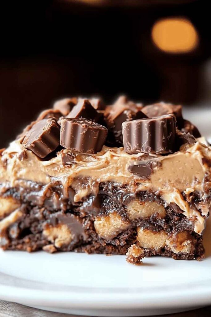 How to Make Peanut Butter Cup Dump Cake 
