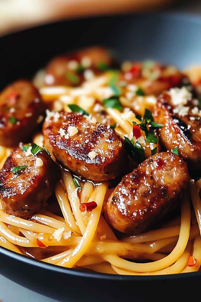 How to Make Spicy Honey Garlic Sausage Pasta