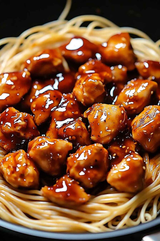 How to Serve Spicy Honey Sriracha Chicken With Noodles