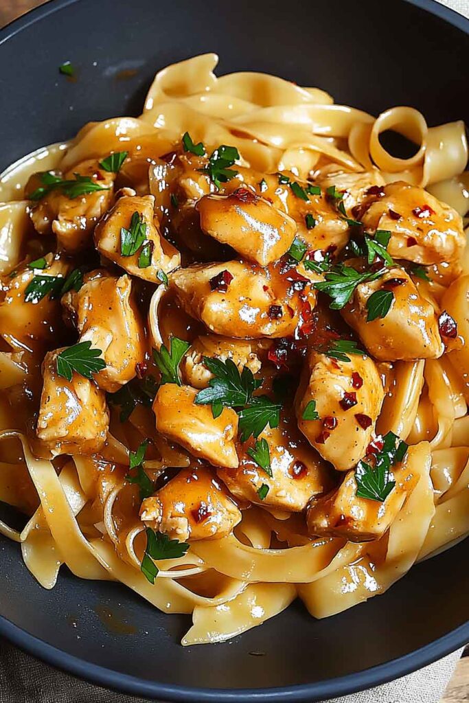 Sweet Honey Garlic Chicken Pasta