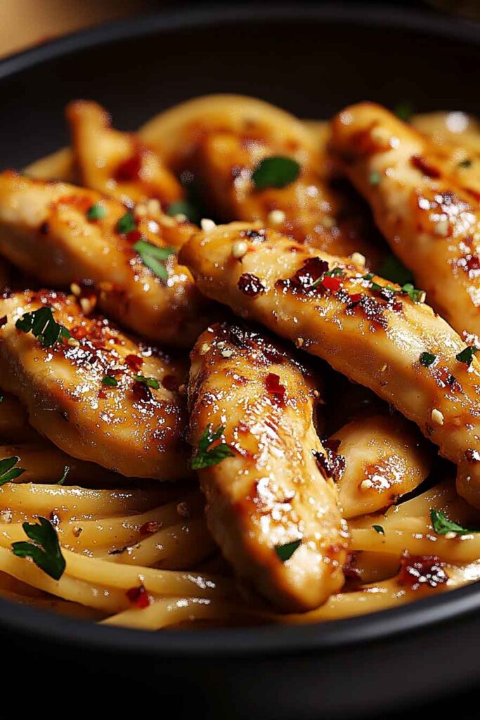 How to Make Sweet & Spicy Garlic Parmesan Chicken Linguine