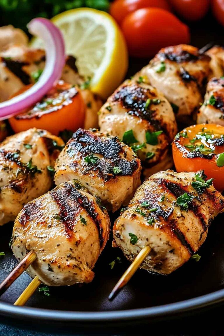 Authentic Greek Chicken Souvlaki (Grill or Stovetop)