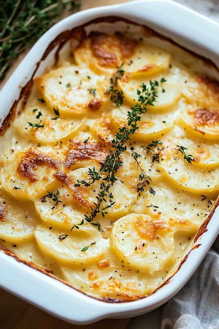 Cheesy Garlic Scalloped Potatoes