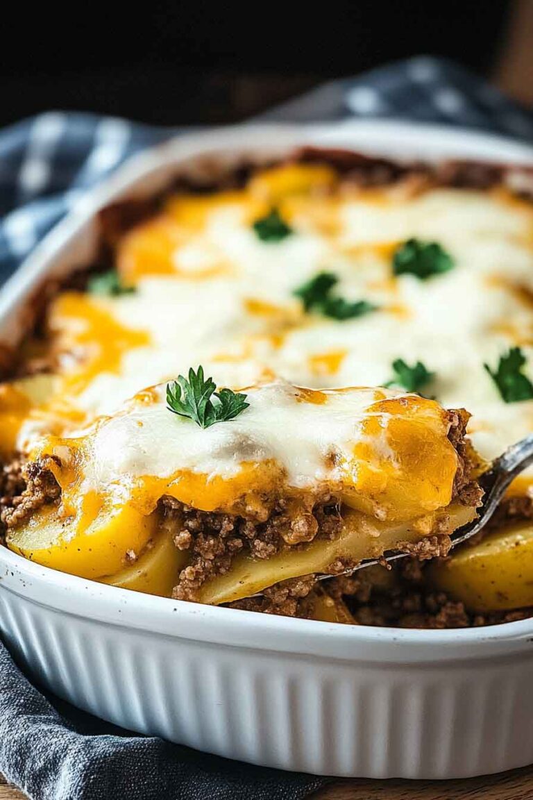 Cheesy Hamburger Potato Casserole