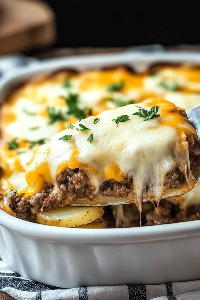 How to Make Cheesy Hamburger Potato Casserole