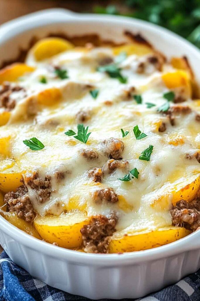 Cheesy Hamburger Potato 