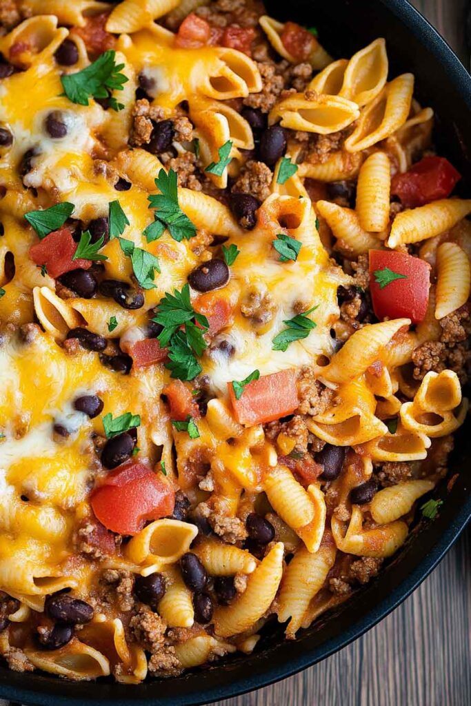 How to Make Cheesy Taco Pasta