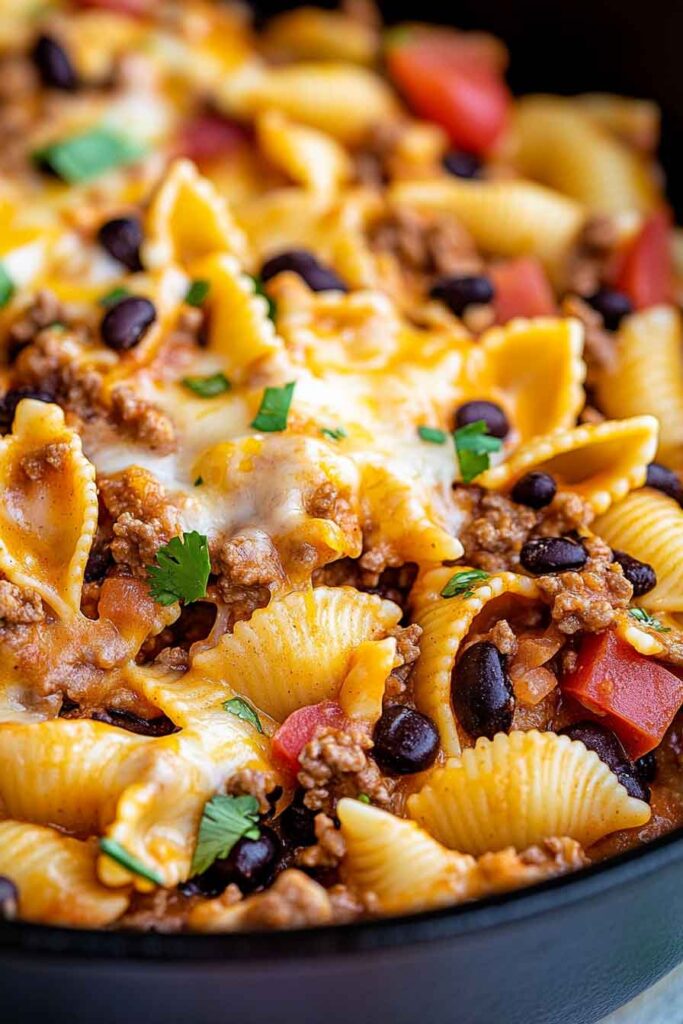Cheesy Taco Pasta (One-Pot Dinner)