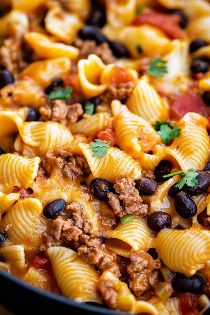 Cheesy Taco Pasta (One-Pot Dinner)